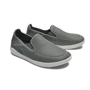 Olukai Men's Nohea Pae Slip On Shoes Fog Gray Boating Outdoors Size 8
